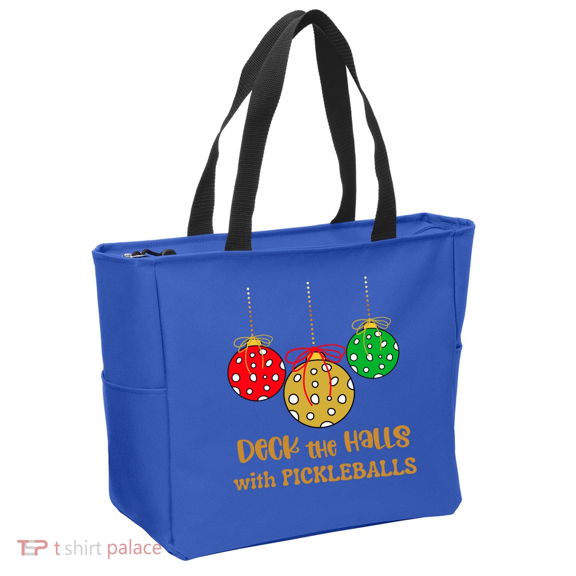 Christmas Pickleball Gift Deck The Halls With Pickleballs Gift Tote Bag
