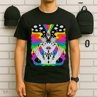 Colorful Psychedelic Girl Trippy Abstract Third Eye Vision T-Shirt thumb 6
