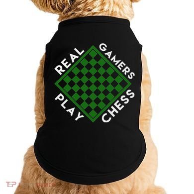 Chess Player Gift Real Gamers Play Chess Doggie Tank