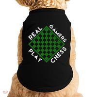 Chess Player Gift Real Gamers Play Chess Doggie Tank thumb 0