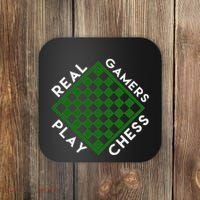 Chess Player Gift Real Gamers Play Chess Coaster thumb 0