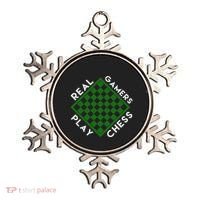 Chess Player Gift Real Gamers Play Chess Ornament thumb 0