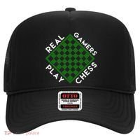 Chess Player Gift Real Gamers Play Chess Hat thumb 0