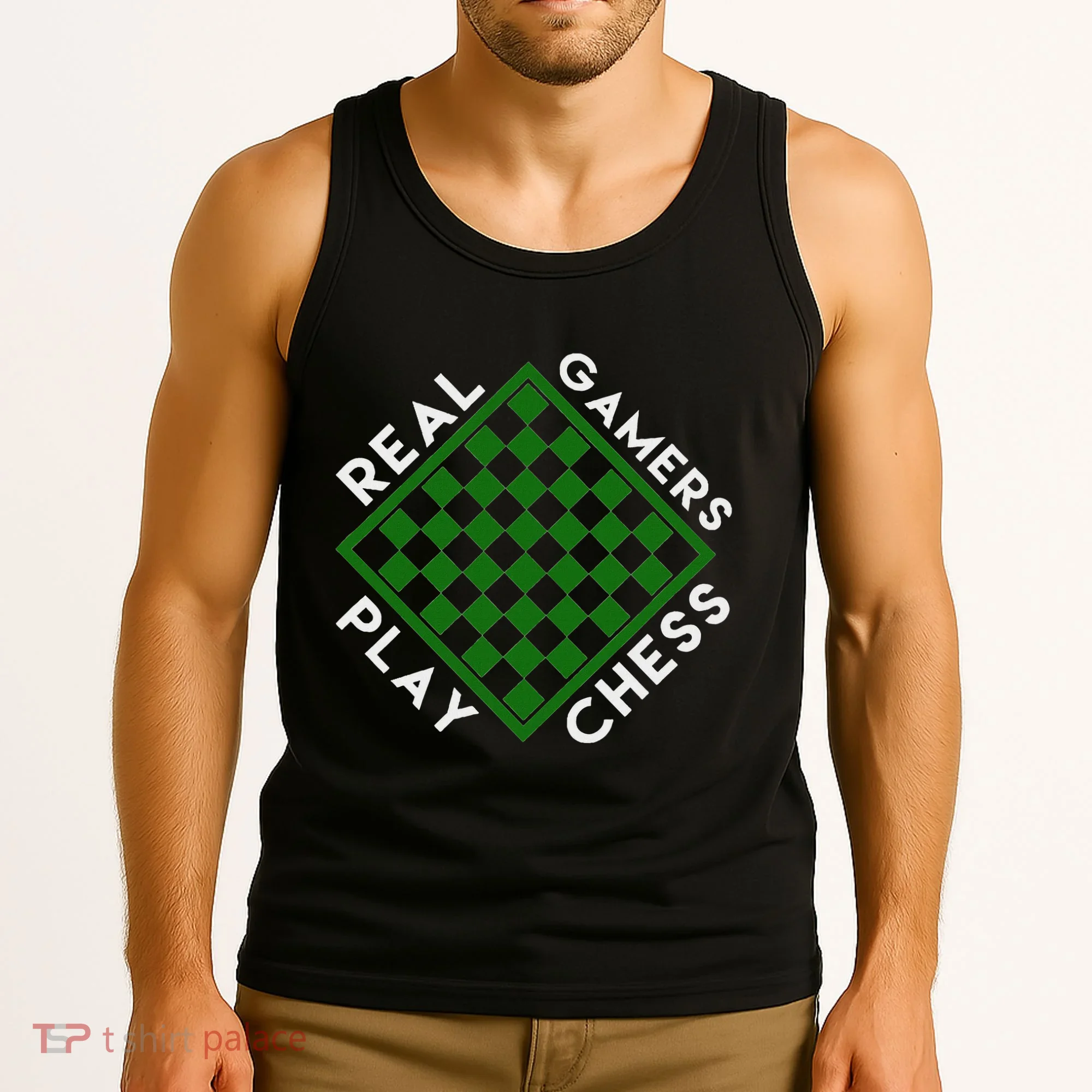 Chess Player Gift Real Gamers Play Chess Tank Top