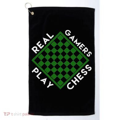 Chess Player Gift Real Gamers Play Chess Golf Towel