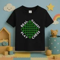 Chess Player Gift Real Gamers Play Chess Toddler T-Shirt thumb 3