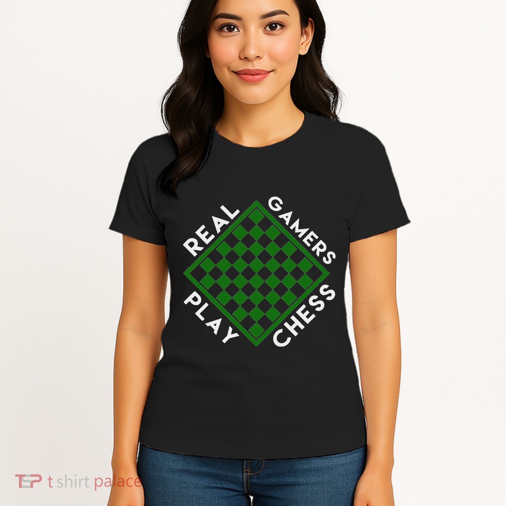 Chess Player Gift Real Gamers Play Chess Women's T-Shirt