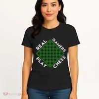 Chess Player Gift Real Gamers Play Chess Women's T-Shirt thumb 4