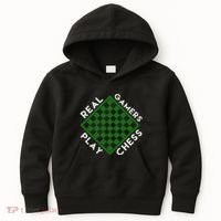 Chess Player Gift Real Gamers Play Chess Kids Hoodie thumb 0