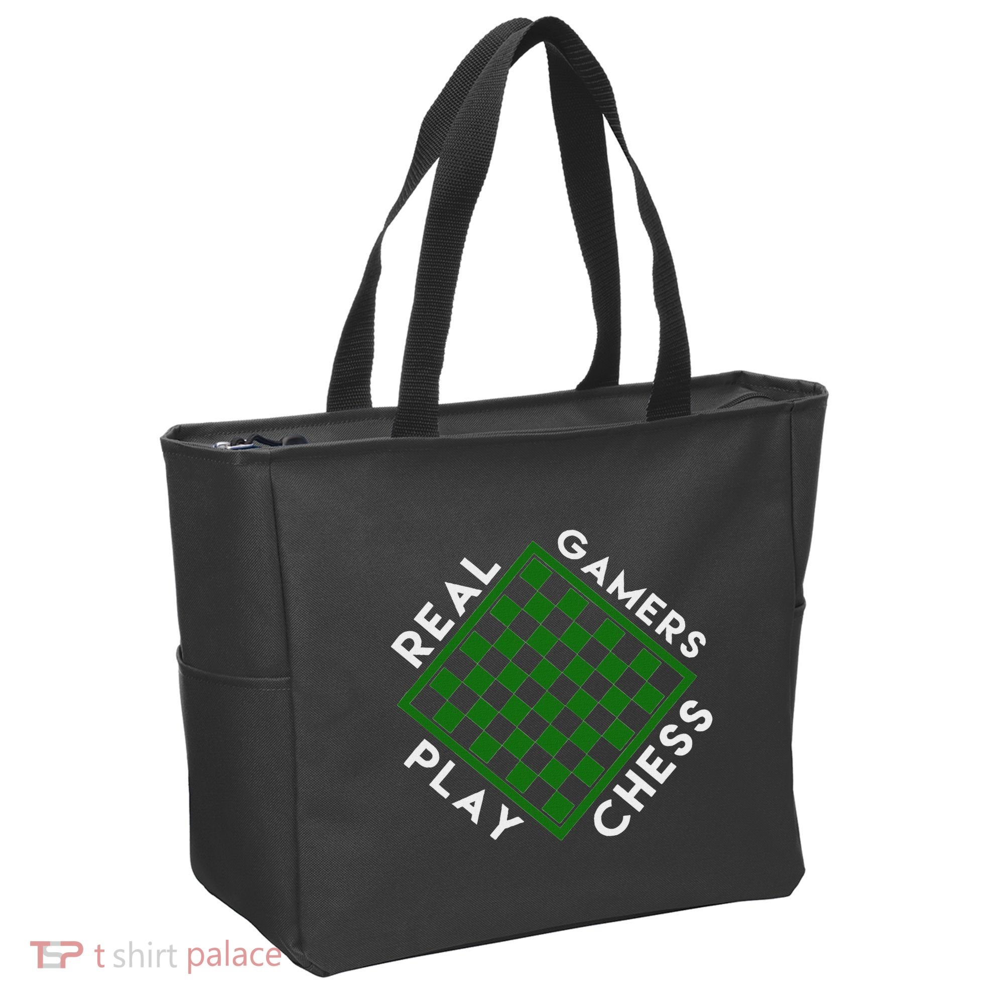 Chess Player Gift Real Gamers Play Chess Tote Bag