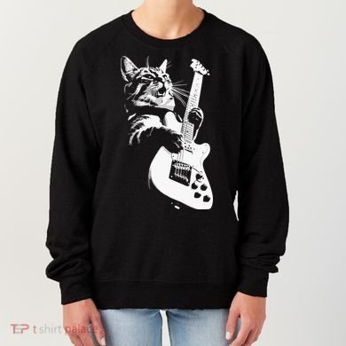 Cat Playing Guitar Women's Sweatshirt