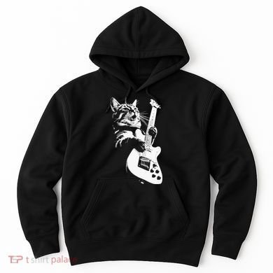 Cat Playing Guitar Hoodie
