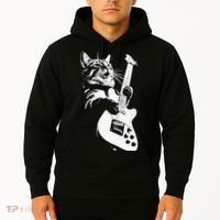 Cat Playing Guitar Hoodie thumb 2