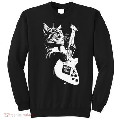 Cat Playing Guitar Sweatshirt