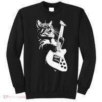 Cat Playing Guitar Sweatshirt thumb 0