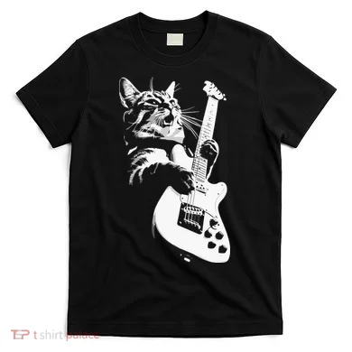 Cat Playing Guitar T-Shirt