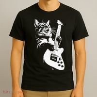 Cat Playing Guitar T-Shirt thumb 3