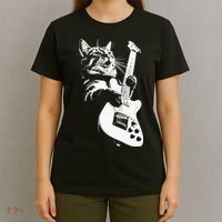 Cat Playing Guitar T-Shirt thumb 4
