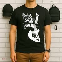 Cat Playing Guitar T-Shirt thumb 6