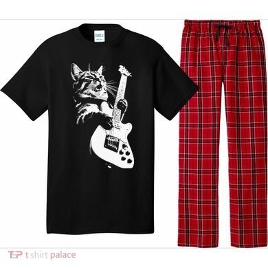 Cat Playing Guitar Pajama Set