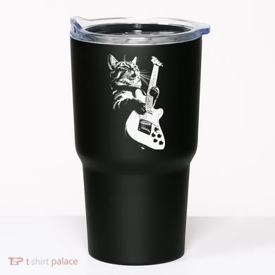 Cat Playing Guitar Tumbler