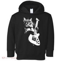 Cat Playing Guitar Toddler Hoodie thumb 0