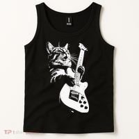 Cat Playing Guitar Tank Top thumb 2