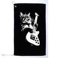 Cat Playing Guitar Golf Towel thumb 0