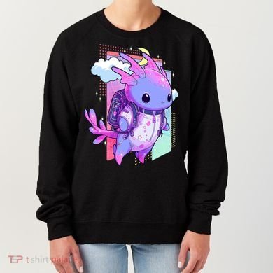 Cute Pastel Goth Space Galaxy Axolotl Nu Goth Aesthetic Women's Sweatshirt