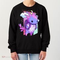 Cute Pastel Goth Space Galaxy Axolotl Nu Goth Aesthetic Women's Sweatshirt thumb 0