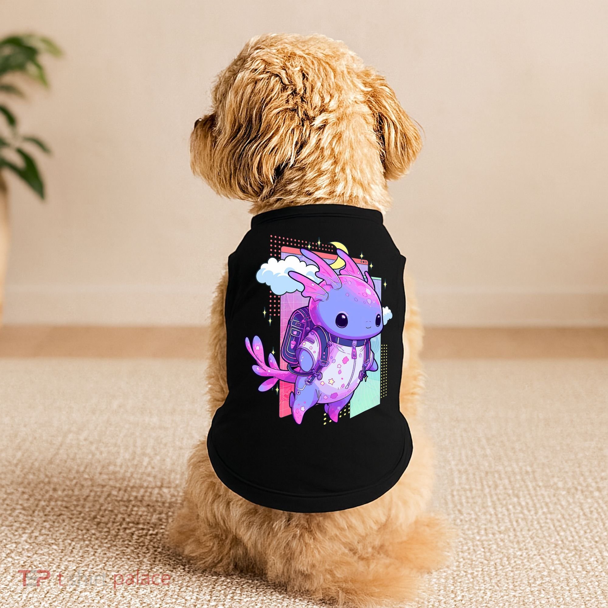 Cute Pastel Goth Space Galaxy Axolotl Nu Goth Aesthetic Doggie Tank