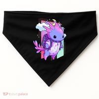 Cute Pastel Goth Space Galaxy Axolotl Nu Goth Aesthetic USA-Made Doggie Bandana thumb 0