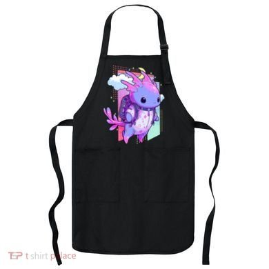 Cute Pastel Goth Space Galaxy Axolotl Nu Goth Aesthetic Apron