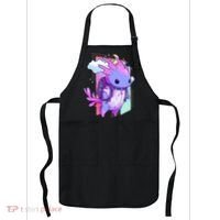 Cute Pastel Goth Space Galaxy Axolotl Nu Goth Aesthetic Apron thumb 0