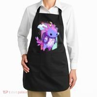 Cute Pastel Goth Space Galaxy Axolotl Nu Goth Aesthetic Apron thumb 2