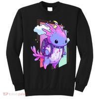Cute Pastel Goth Space Galaxy Axolotl Nu Goth Aesthetic Sweatshirt thumb 0