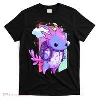 Cute Pastel Goth Space Galaxy Axolotl Nu Goth Aesthetic T-Shirt thumb 0