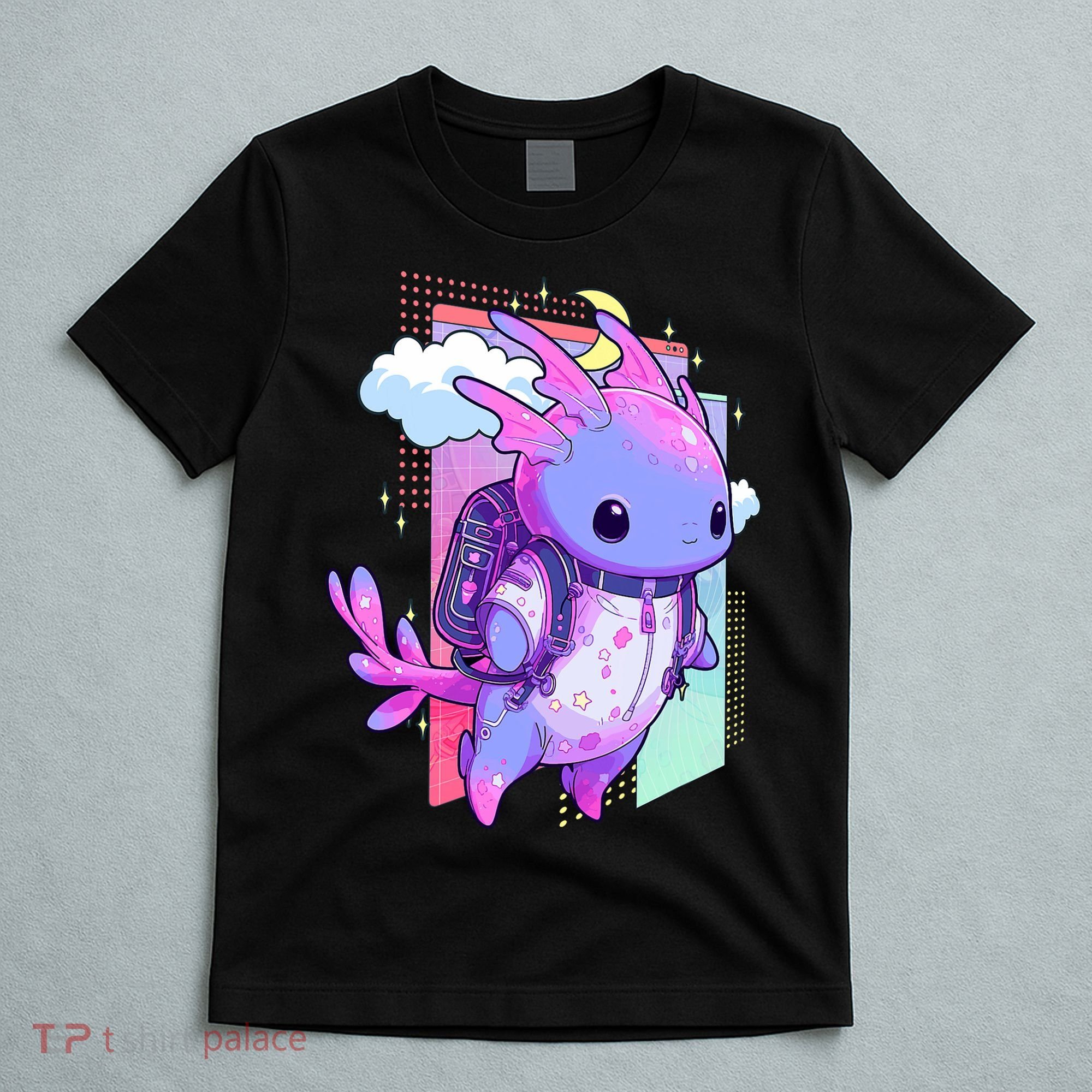 Cute Pastel Goth Space Galaxy Axolotl Nu Goth Aesthetic T-Shirt