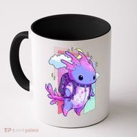 Cute Pastel Goth Space Galaxy Axolotl Nu Goth Aesthetic Coffee Mug thumb 0