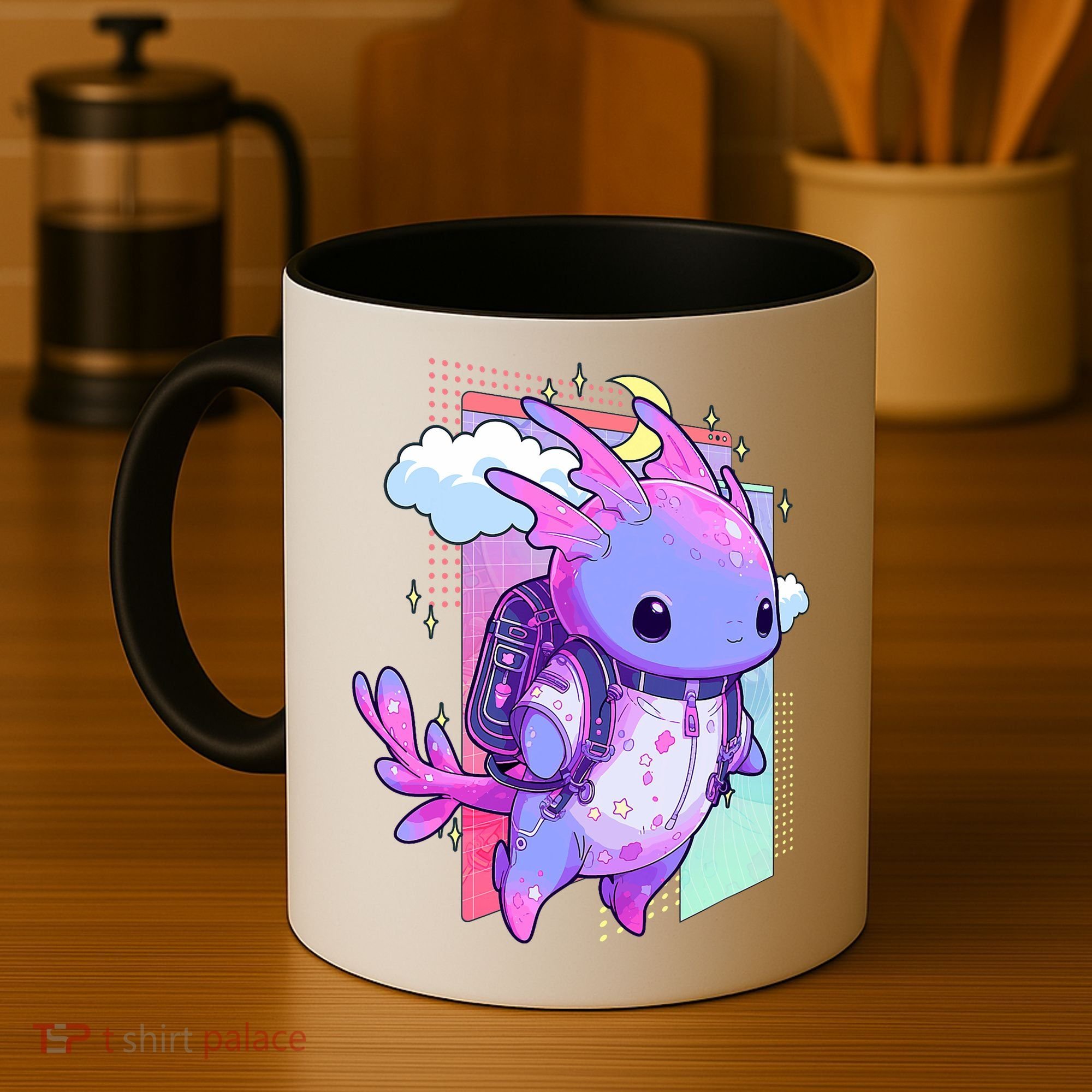 Cute Pastel Goth Space Galaxy Axolotl Nu Goth Aesthetic Coffee Mug