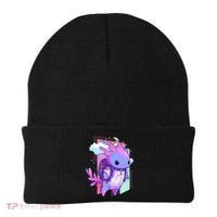 Cute Pastel Goth Space Galaxy Axolotl Nu Goth Aesthetic Beanie thumb 0