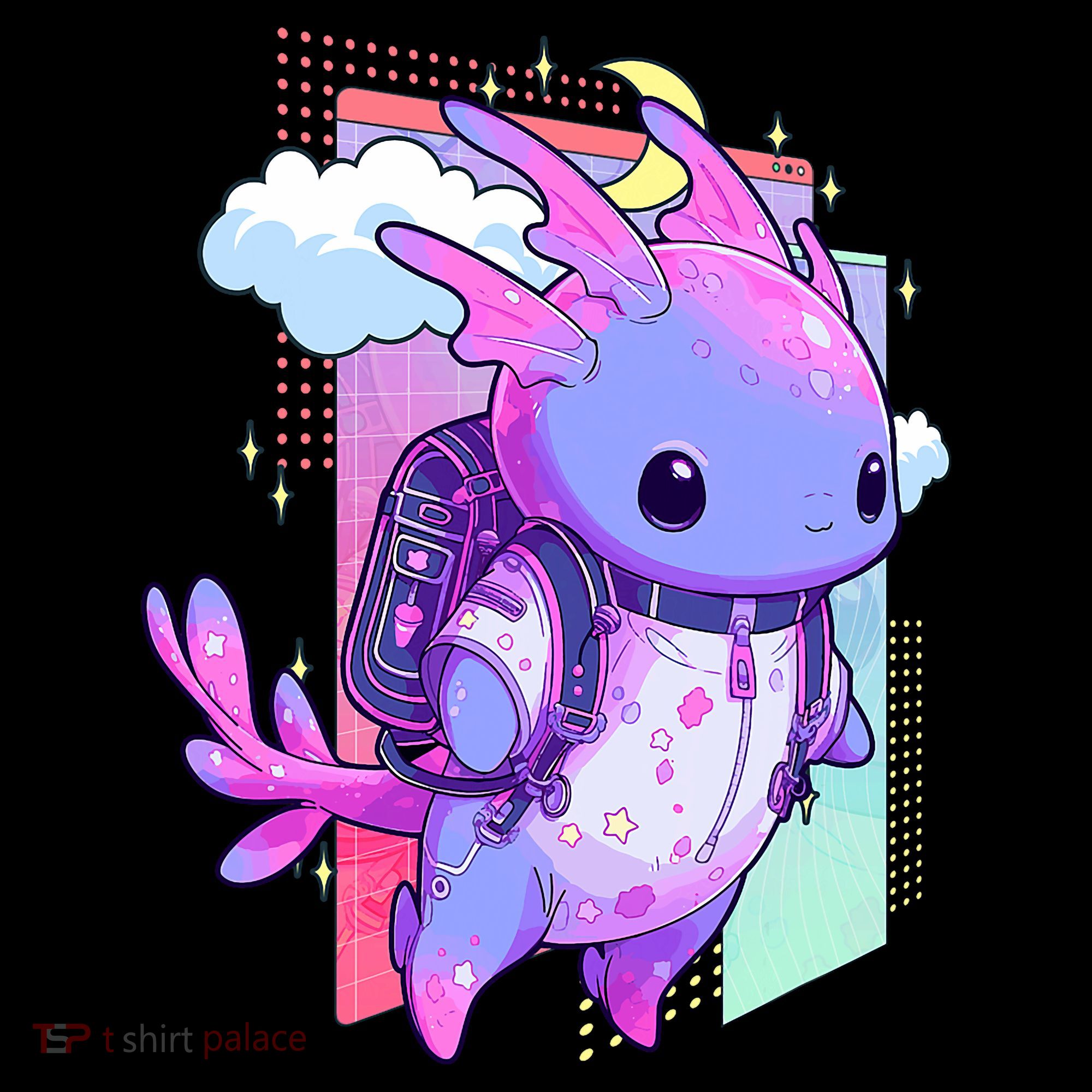 Cute Pastel Goth Space Galaxy Axolotl Nu Goth Aesthetic Coaster