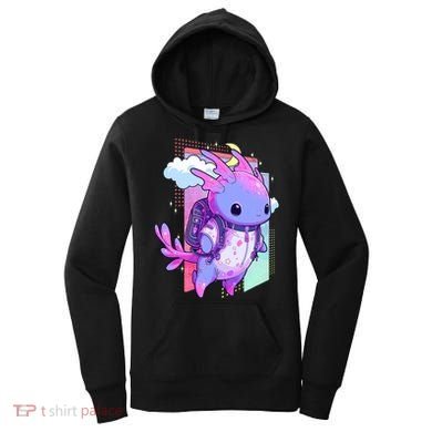 Cute Pastel Goth Space Galaxy Axolotl Nu Goth Aesthetic Women's Hoodie