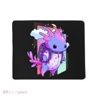 Cute Pastel Goth Space Galaxy Axolotl Nu Goth Aesthetic Mousepad thumb 0