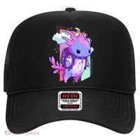Cute Pastel Goth Space Galaxy Axolotl Nu Goth Aesthetic Hat thumb 0