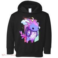 Cute Pastel Goth Space Galaxy Axolotl Nu Goth Aesthetic Toddler Hoodie thumb 0