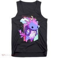 Cute Pastel Goth Space Galaxy Axolotl Nu Goth Aesthetic Tank Top thumb 0