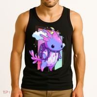 Cute Pastel Goth Space Galaxy Axolotl Nu Goth Aesthetic Tank Top thumb 3