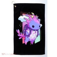 Cute Pastel Goth Space Galaxy Axolotl Nu Goth Aesthetic Golf Towel thumb 0