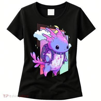 Cute Pastel Goth Space Galaxy Axolotl Nu Goth Aesthetic Women's T-Shirt